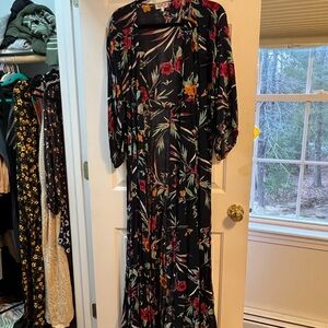 Floral Black Maxi Dress